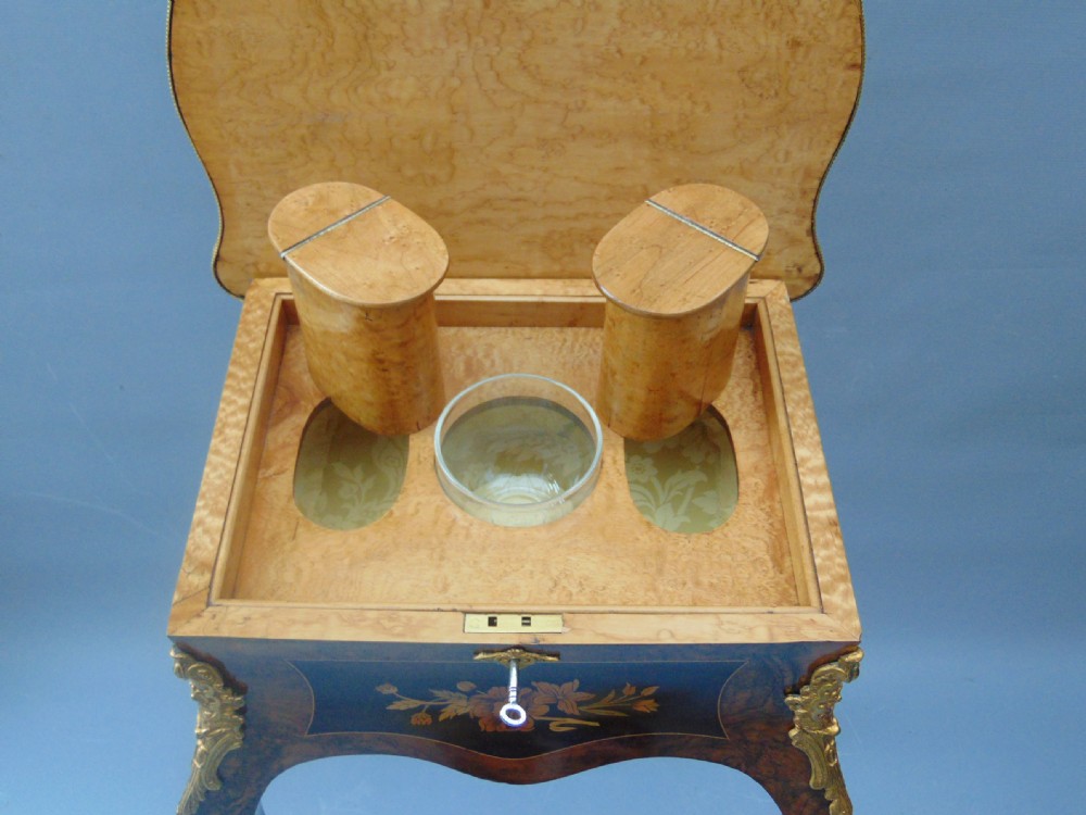 A French Walnut Tea Poy Occasional Table  View VI