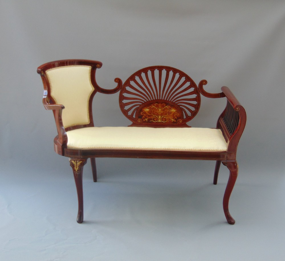 A fine Mahogany Settee window seat 