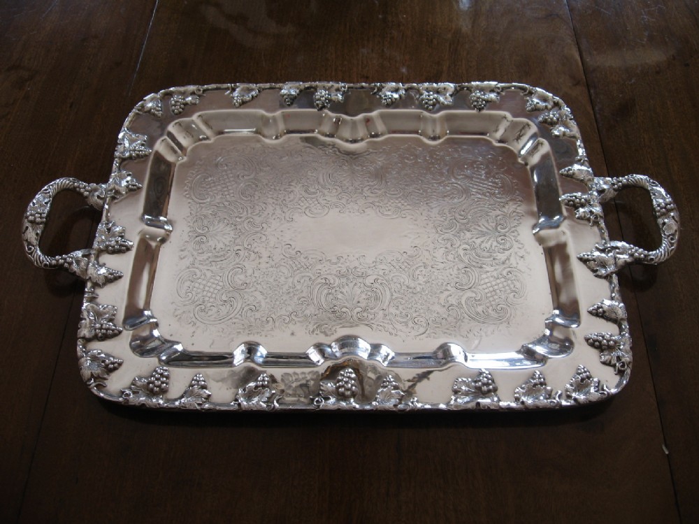 Silver plate tray