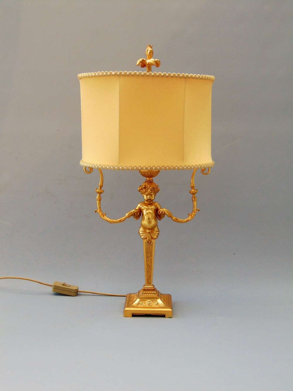 A high quality Ormolu Cherub Table Lamp