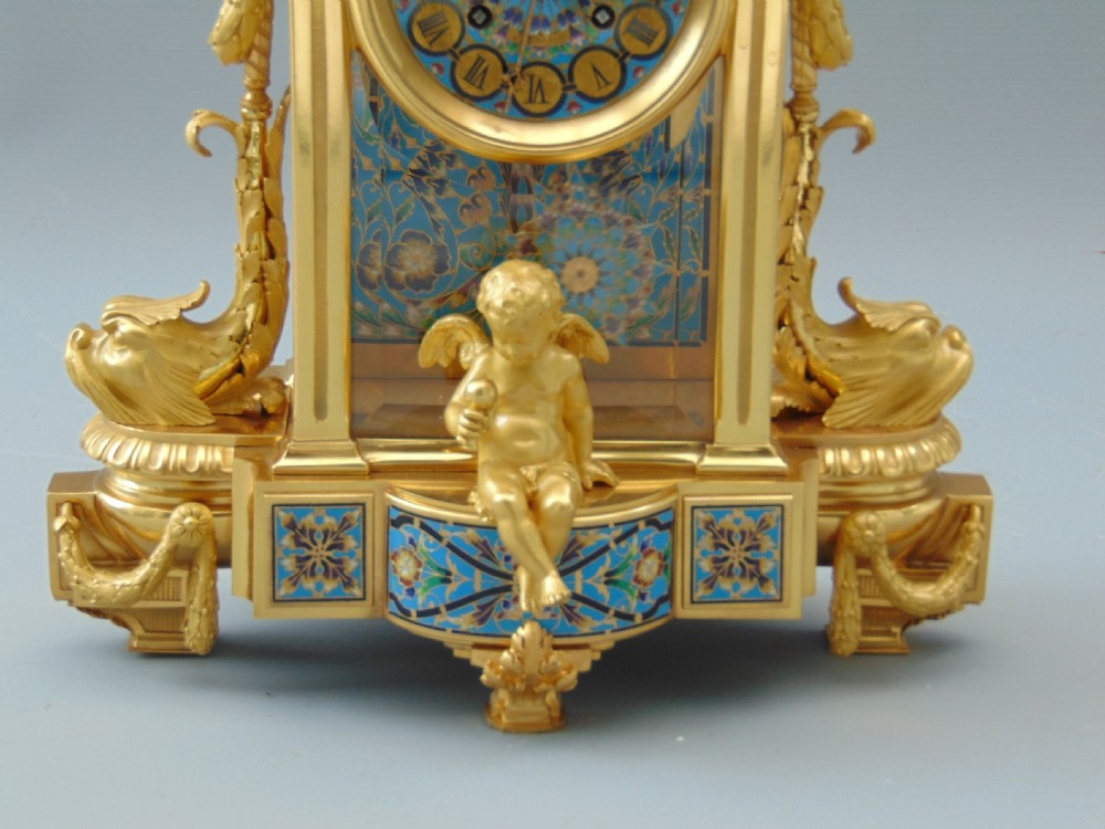 A fine ormolu and champlevé clockwith  View III