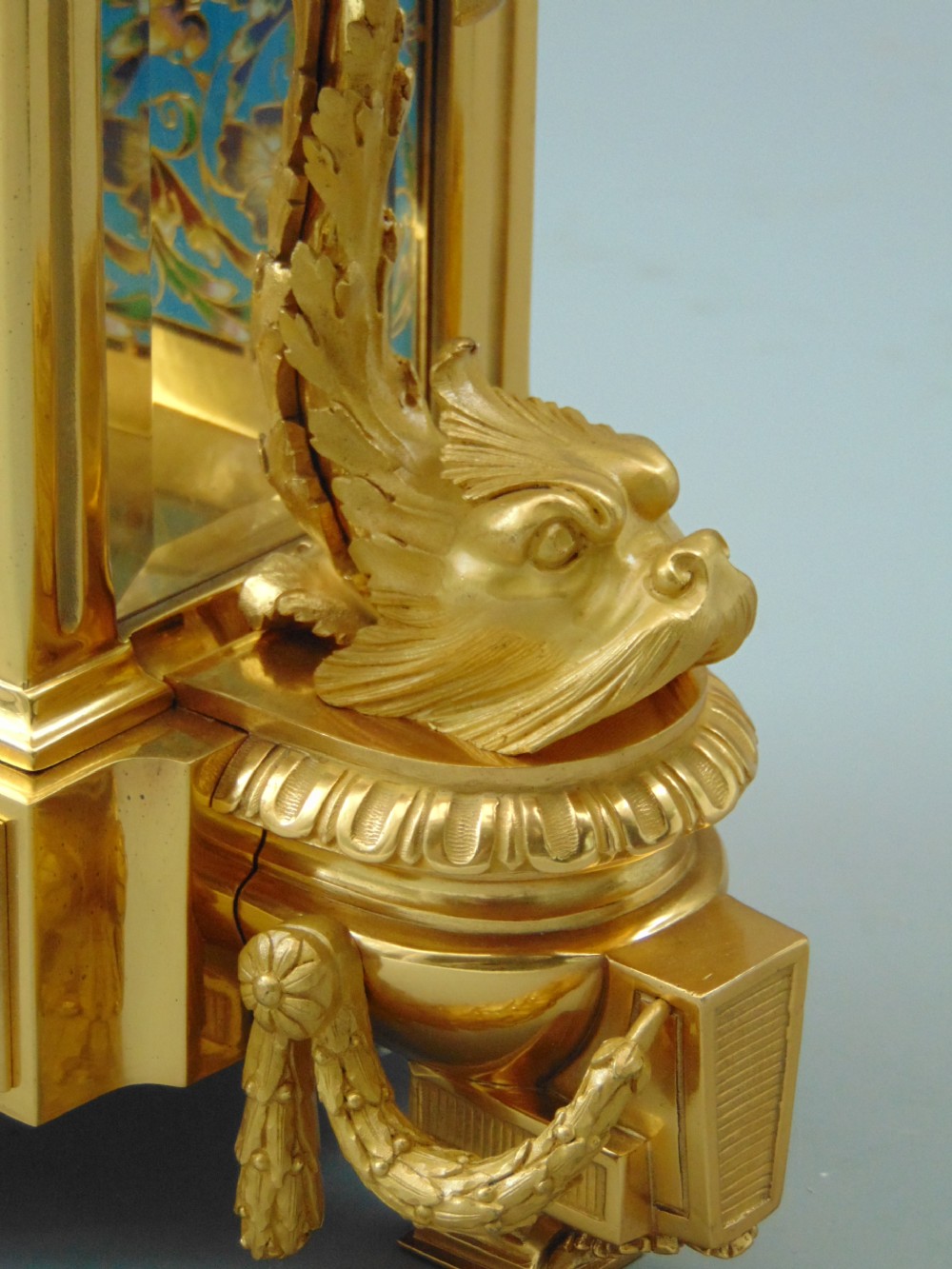 A fine ormolu and champlevé clockwith  View V