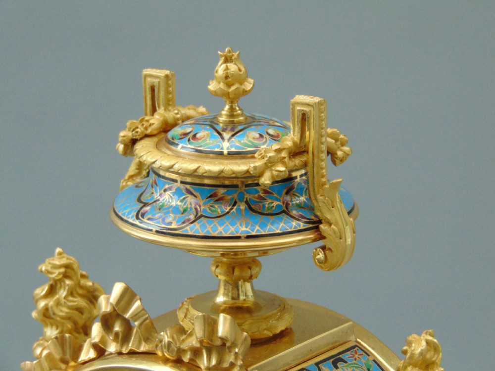 A fine ormolu and champlevé clockwith  View VI