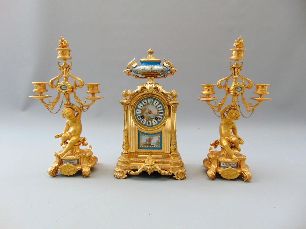 A fine ormolu clock set View II
