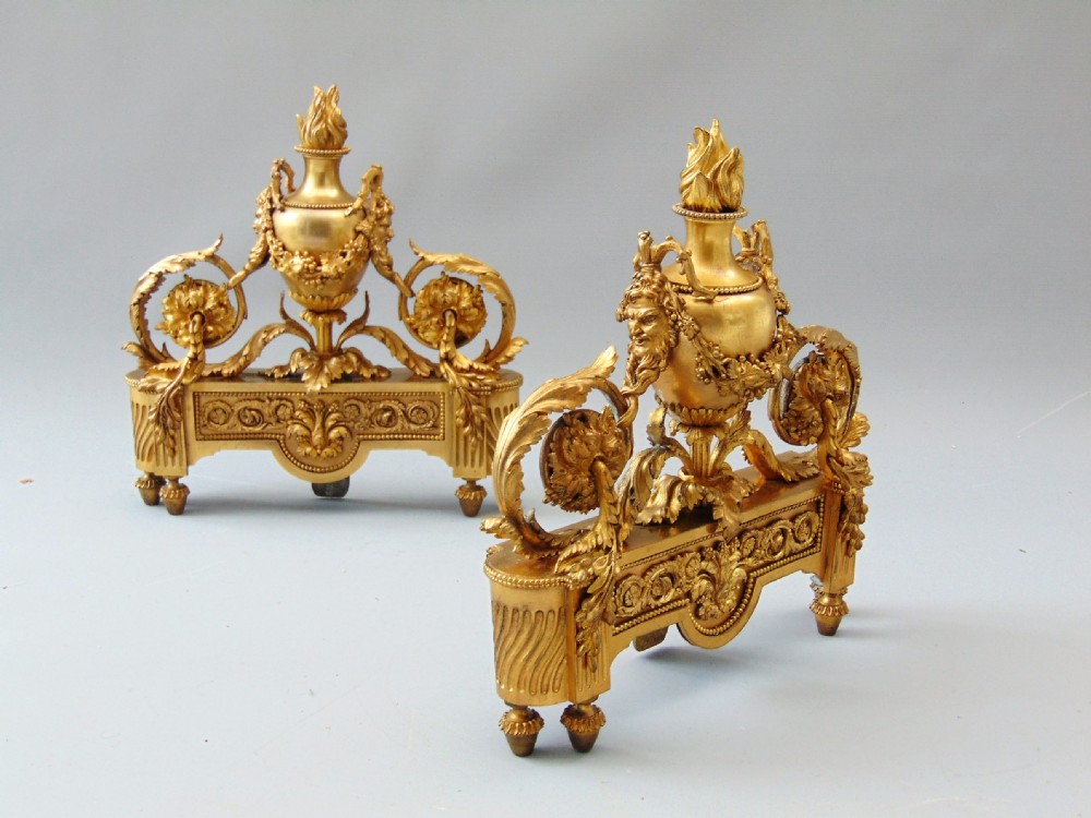 A  exceptional Pair of Ormolu Chenet Andirons View III
