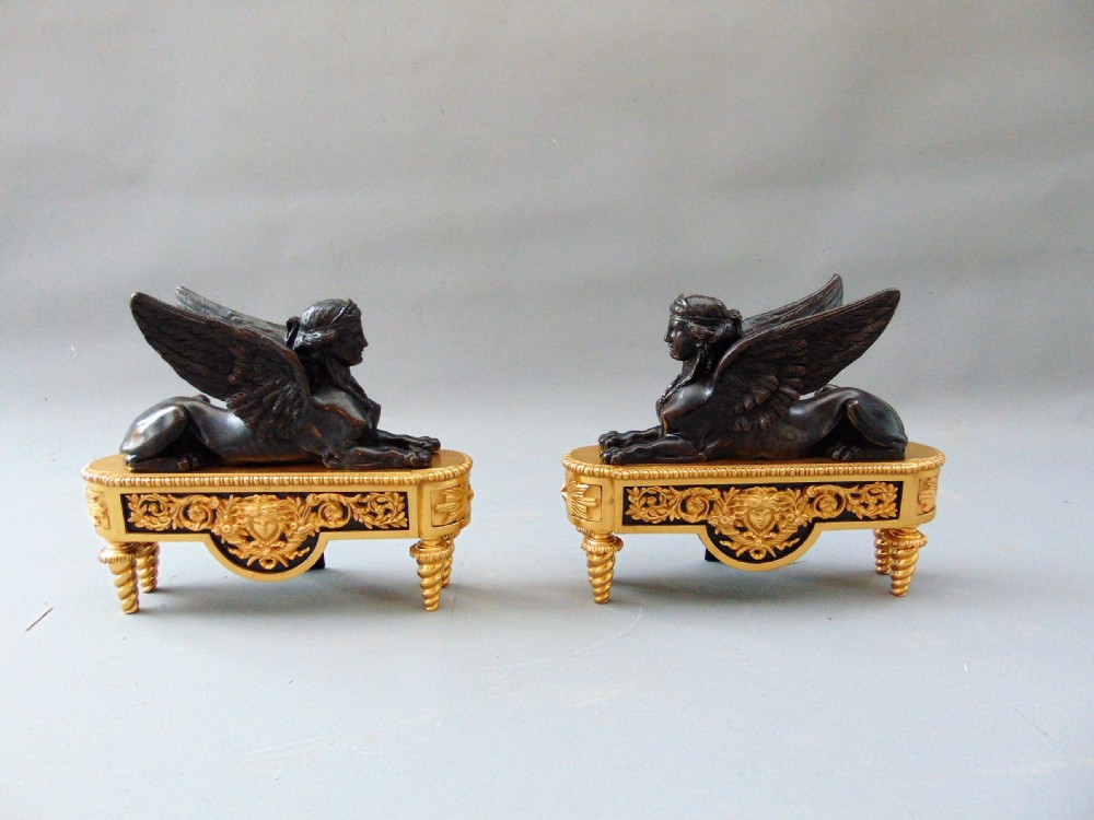 A fine pair of chenet andirons