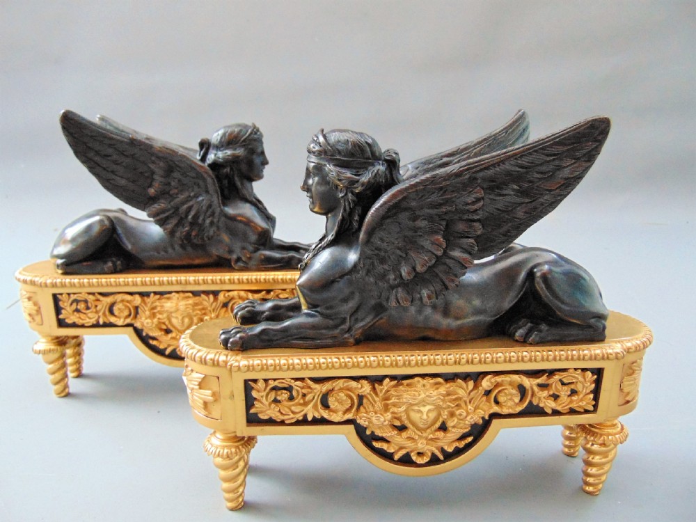 A fine pair of chenet andirons View III