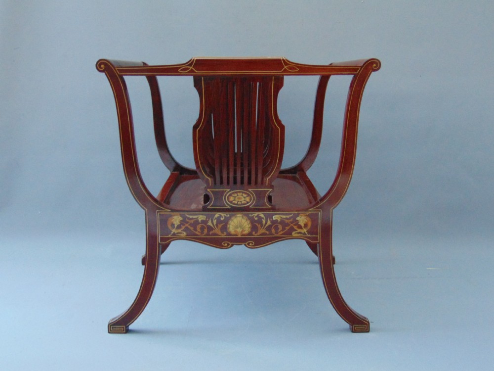 A quality Mahogany inlaid Canterbury 