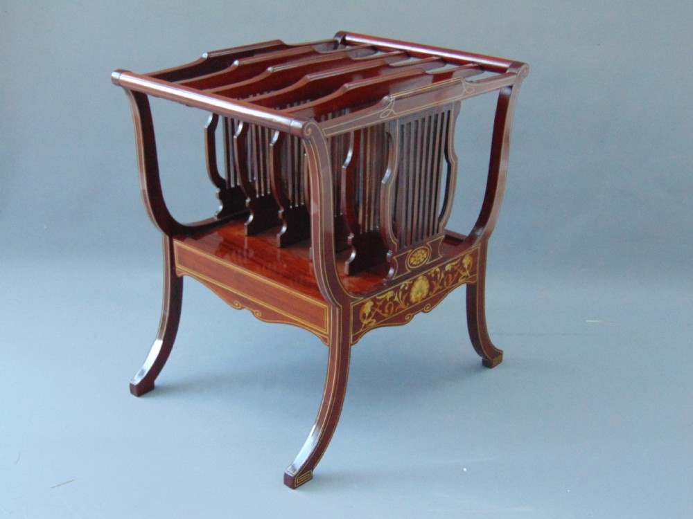 A quality Mahogany inlaid Canterbury  View III
