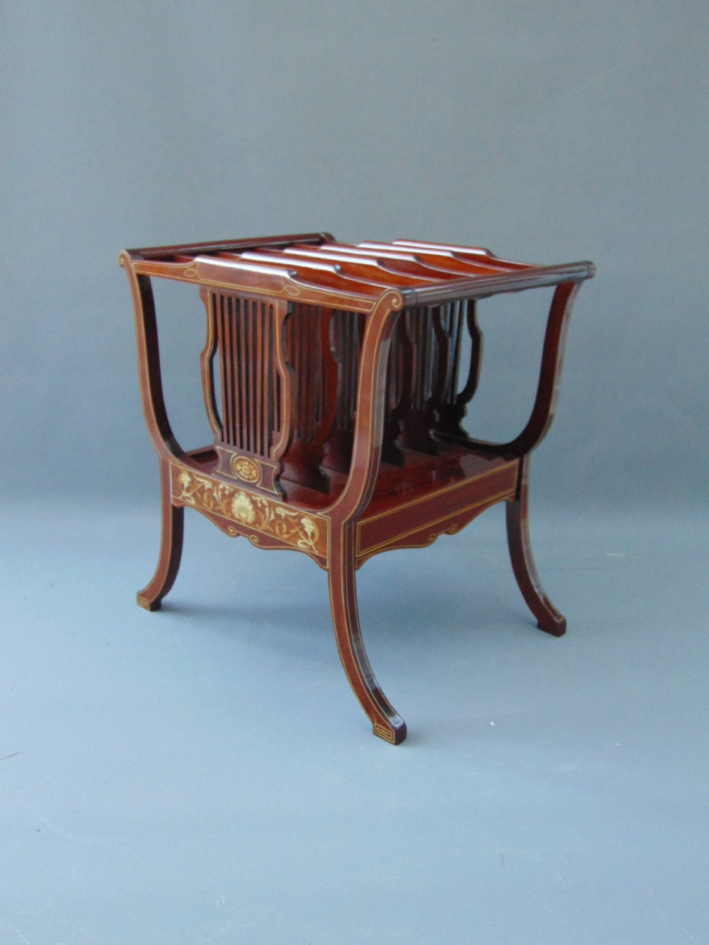 A quality Mahogany inlaid Canterbury  View IV