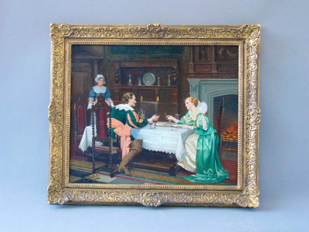 A Oil on Canvass of a young couple 