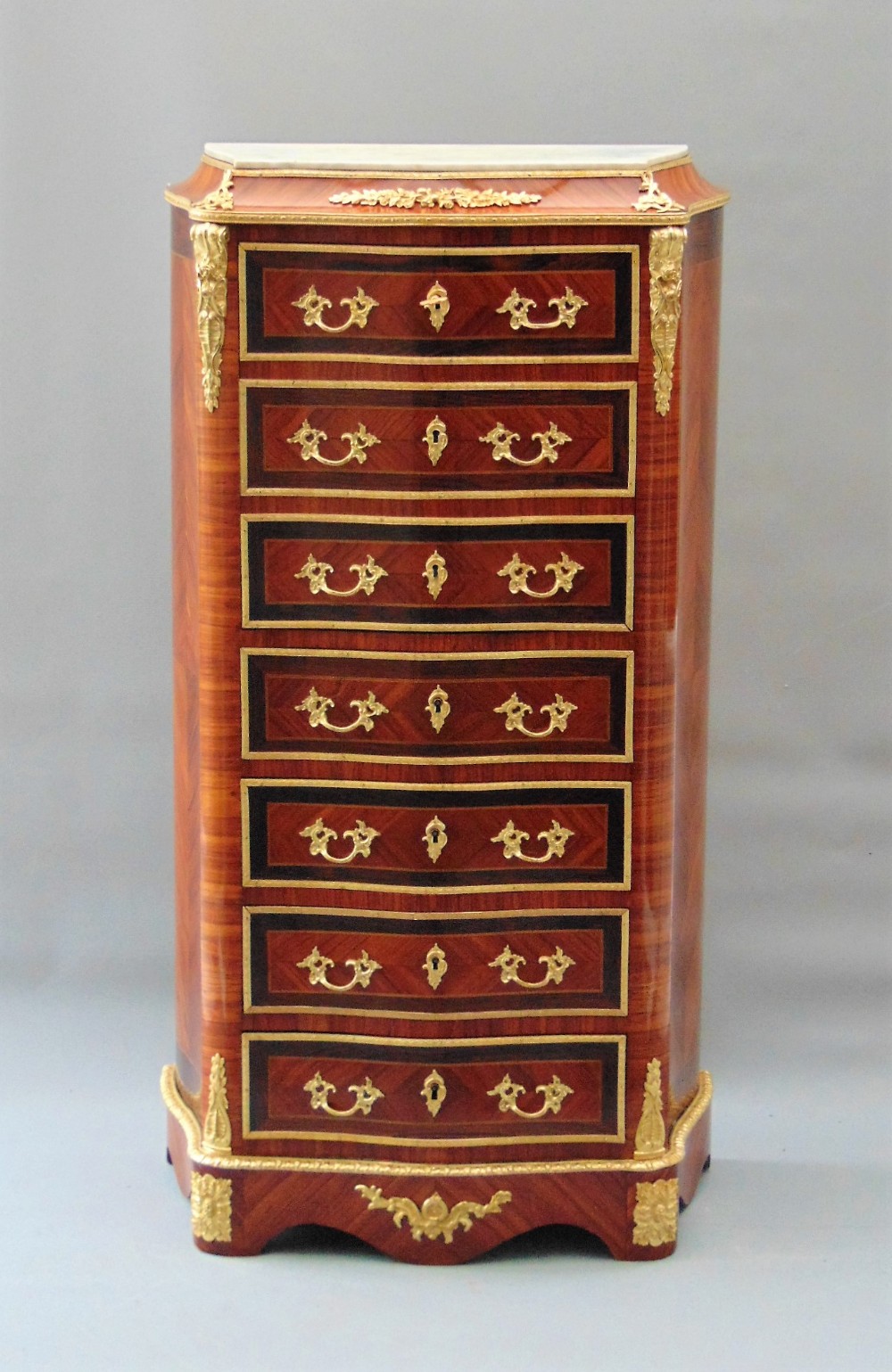 A fine French Tulipwood Secretaire Chest of Drawers