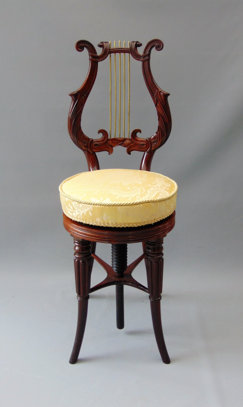 A fine Rosewood Harp Chair 