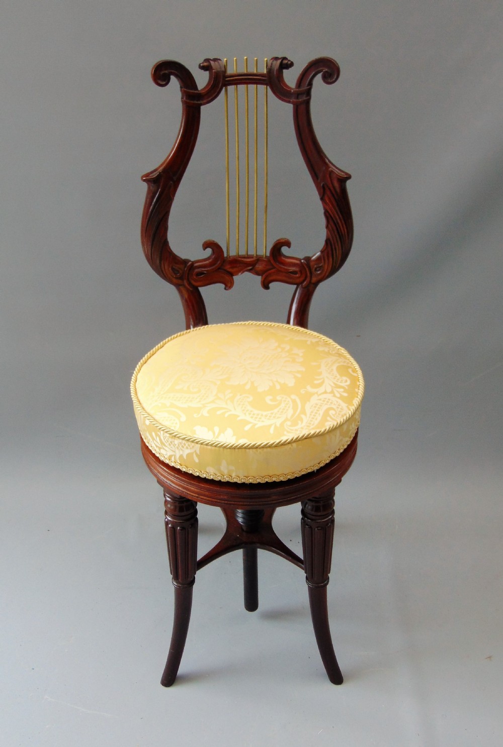 A fine Rosewood Harp Chair  View II