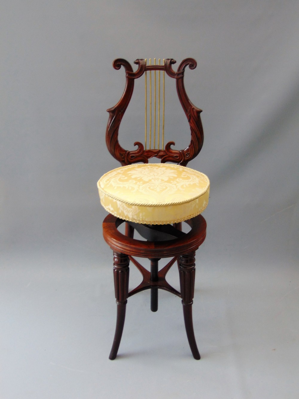 A fine Rosewood Harp Chair  View III