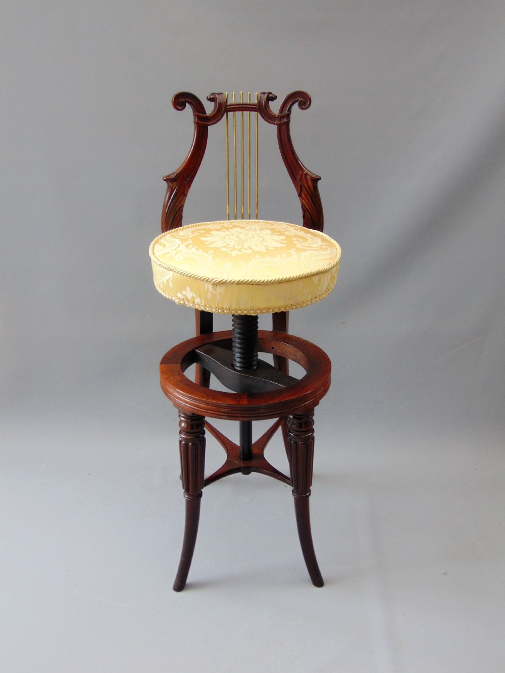 A fine Rosewood Harp Chair  View IV