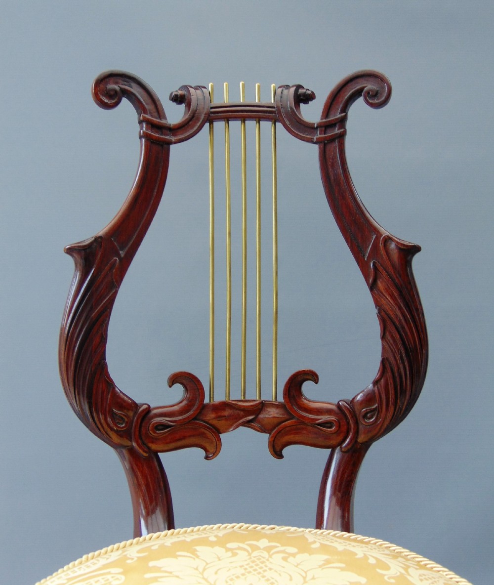 A fine Rosewood Harp Chair  View V