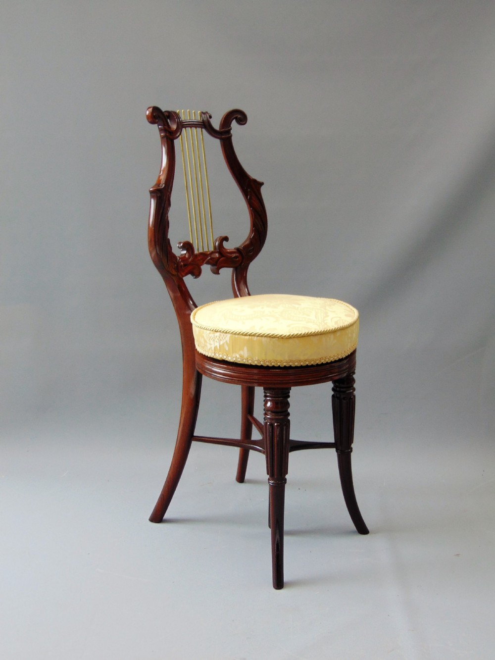 A fine Rosewood Harp Chair  View VII