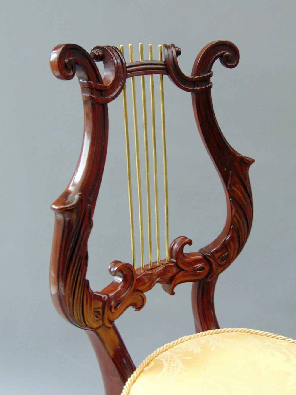 A fine Rosewood Harp Chair  View VIII