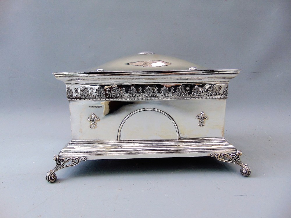 A Silver Jewellery Casket box 
