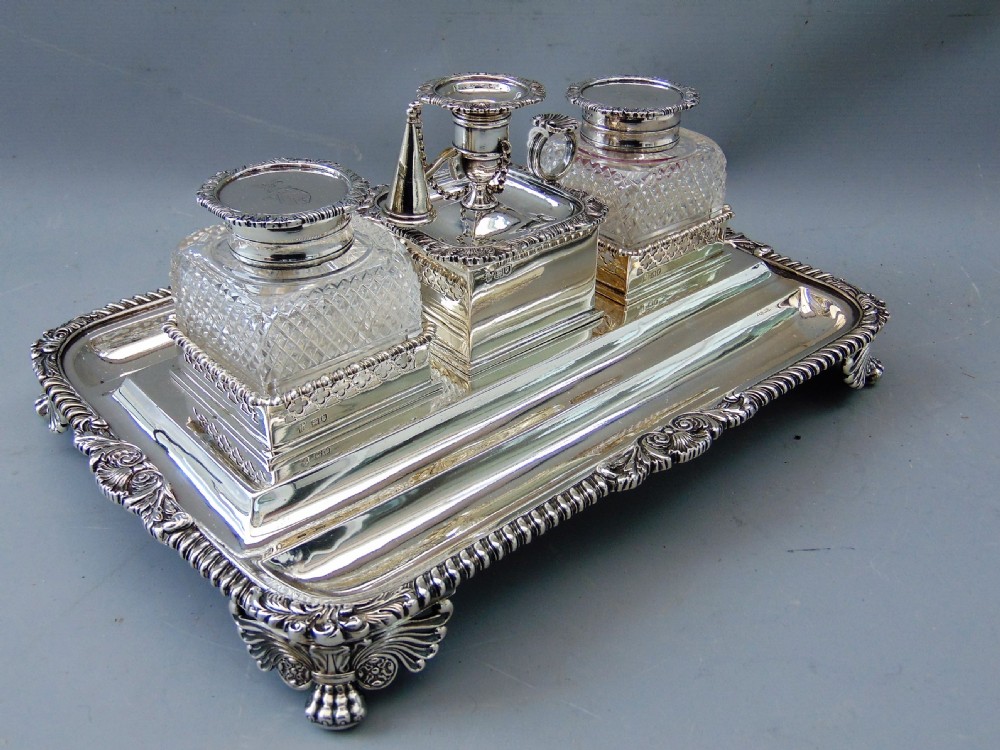 A high quality Silver desk stand  View II