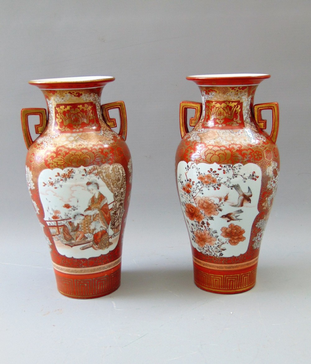 A good pair of Japanese Kutani Vases 