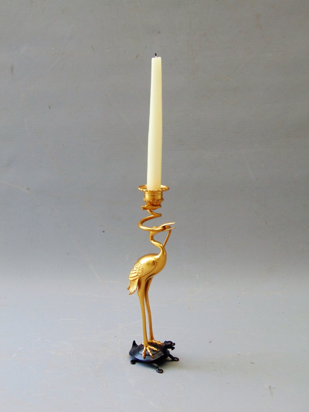 A fine Pair of Ormolu stork Candlesticks  View V