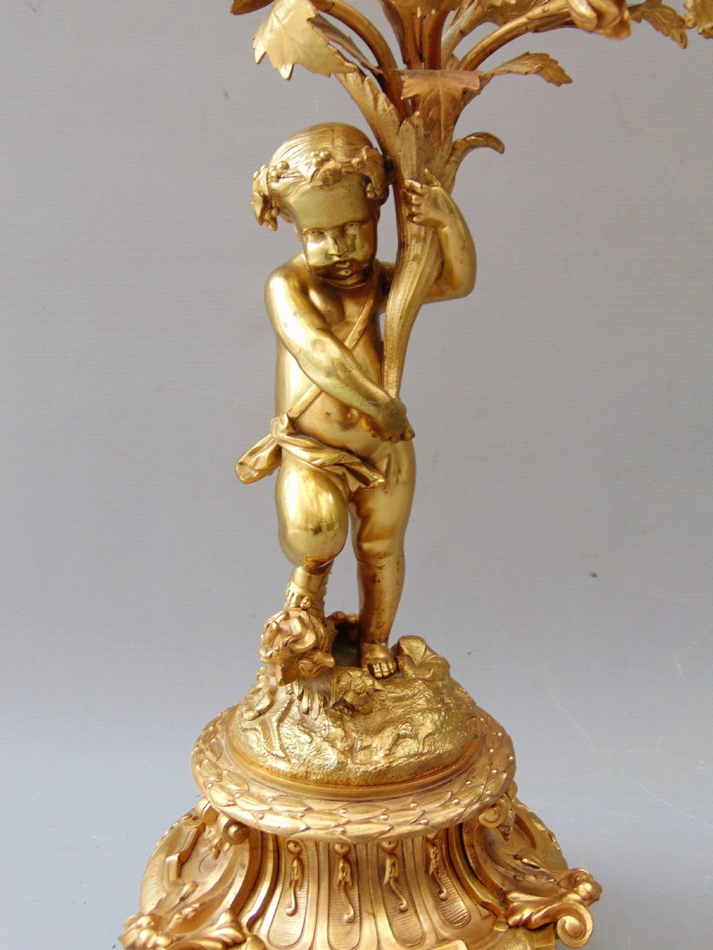 A Ormolu Cherub Candlestick  View II