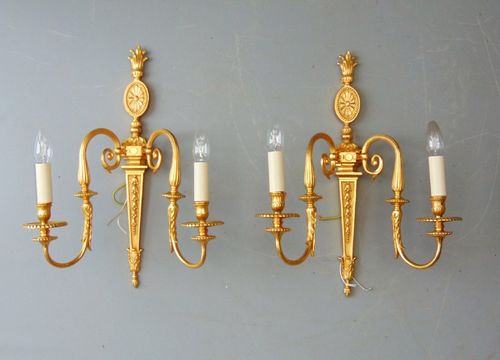 A fine pair of ormolu wall sconces lights 