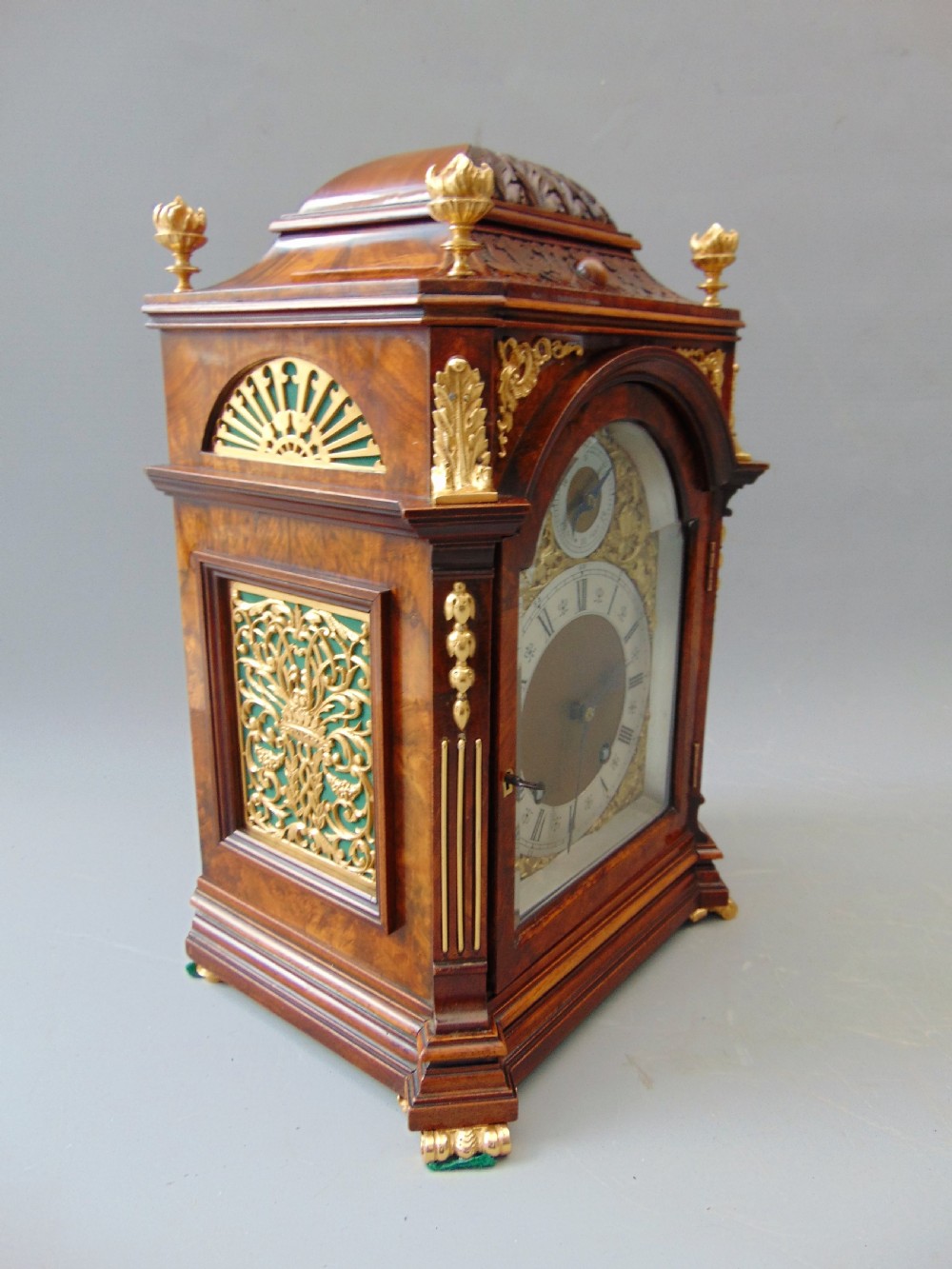 A Walnut Mantle Clock  View V