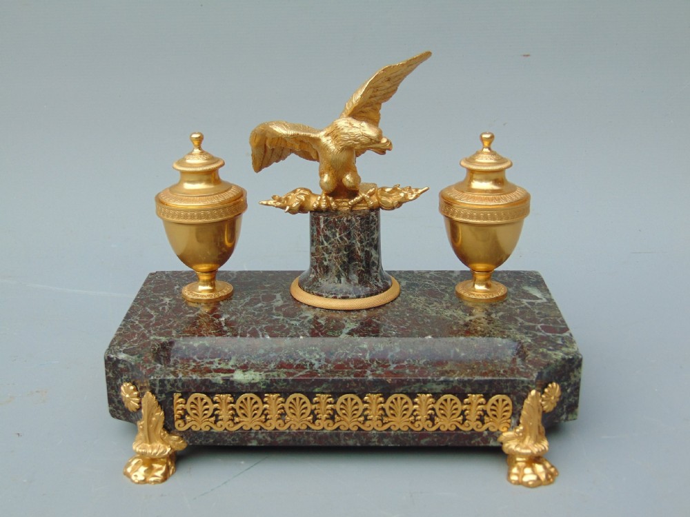 A quality Marble and Ormolu Desk Stand  View II