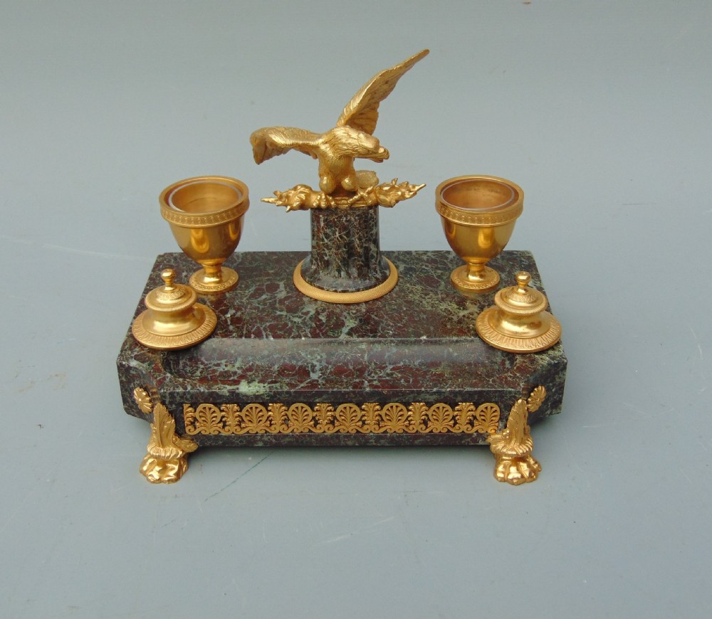 A quality Marble and Ormolu Desk Stand  View III