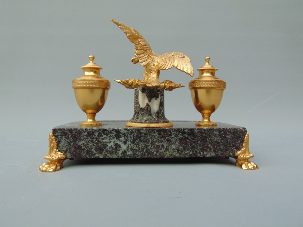 A quality Marble and Ormolu Desk Stand  View V