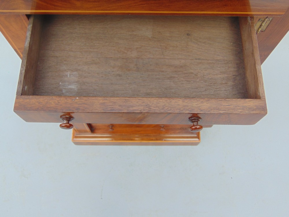 A rare miniature walnut wellington collectors chest  View VIII