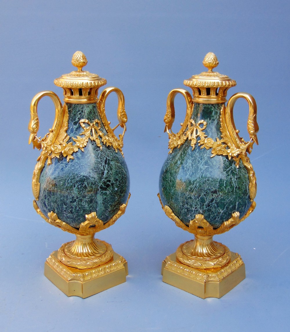 A fine pair of marble cassolettes  View III