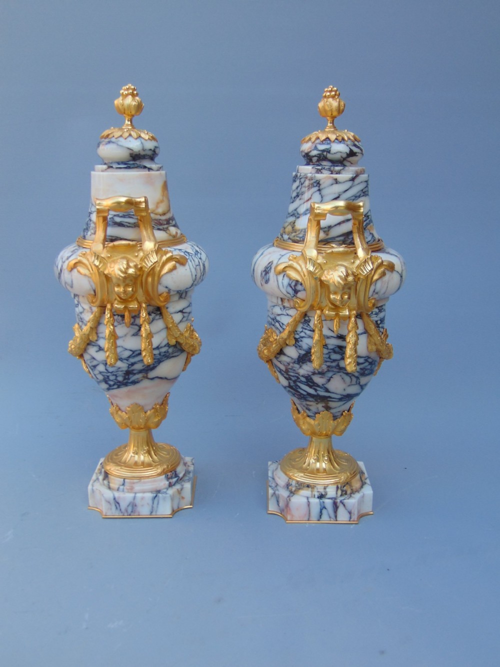 A stunning pair of marble cassolettes  View VI