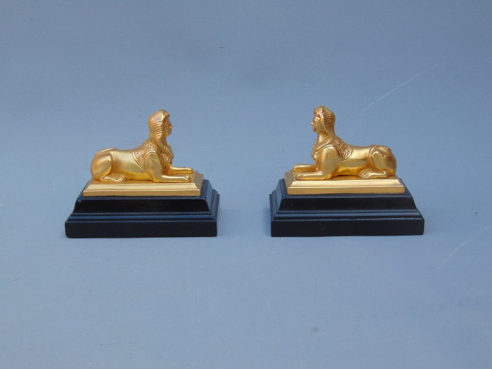 A rare pair of Ormolu Sphinx