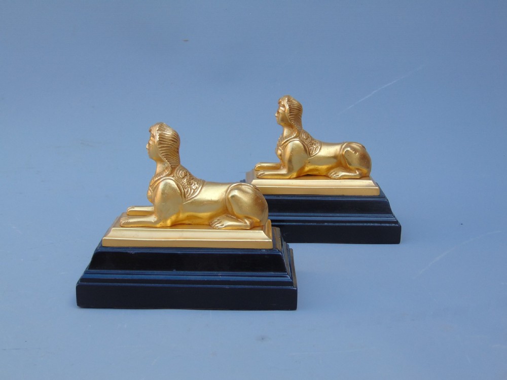 A rare pair of Ormolu Sphinx View II