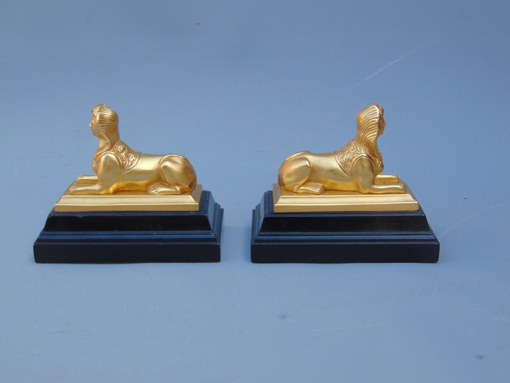 A rare pair of Ormolu Sphinx View III
