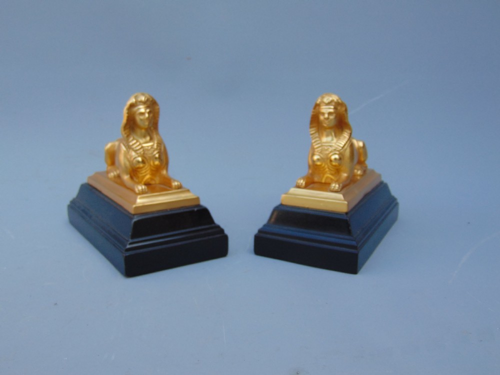 A rare pair of Ormolu Sphinx View V