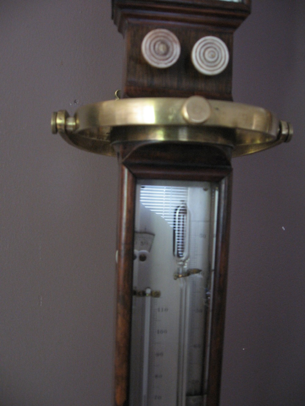 Antique rosewood marine/ships barometer with sympiesometer View IV