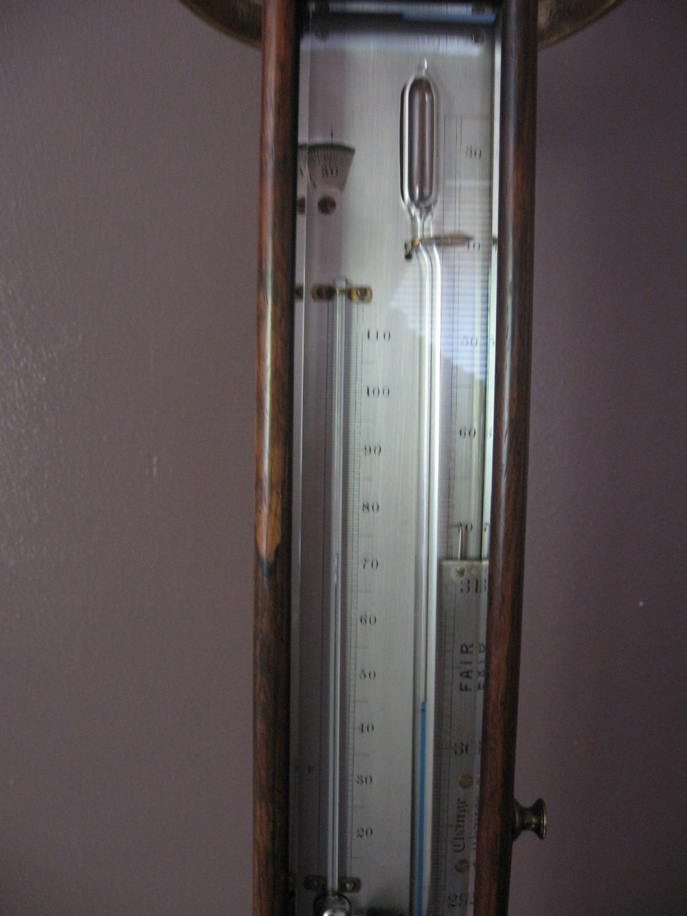Antique rosewood marine/ships barometer with sympiesometer View V