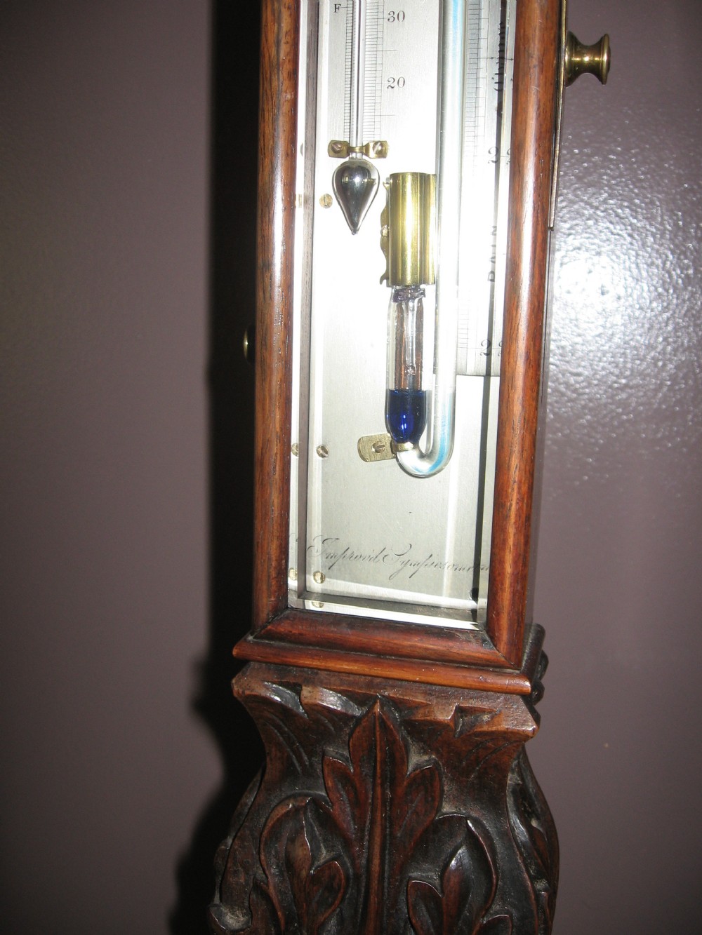 Antique rosewood marine/ships barometer with sympiesometer View VII