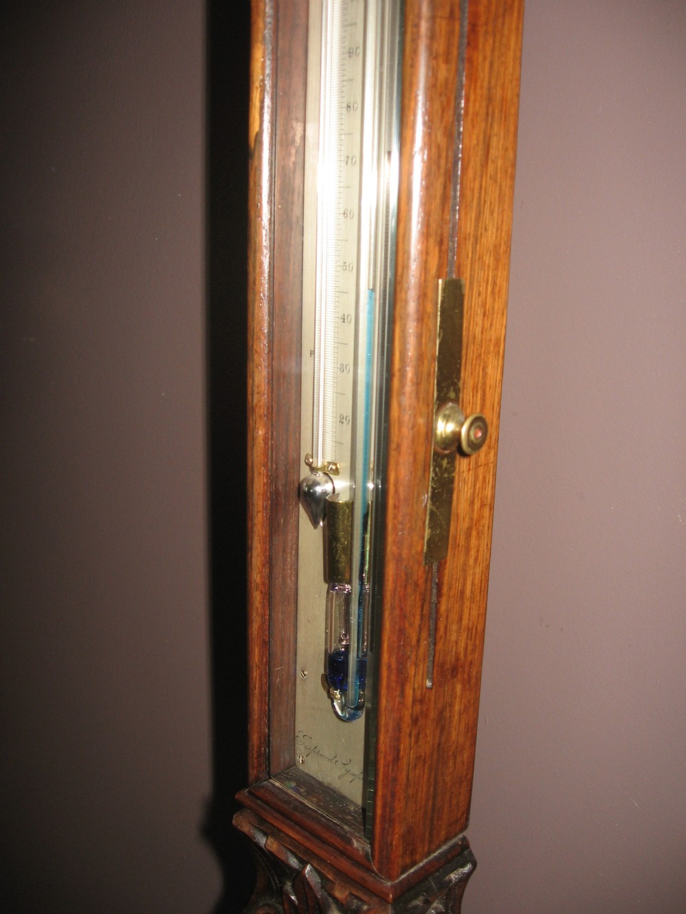 Antique rosewood marine/ships barometer with sympiesometer View X