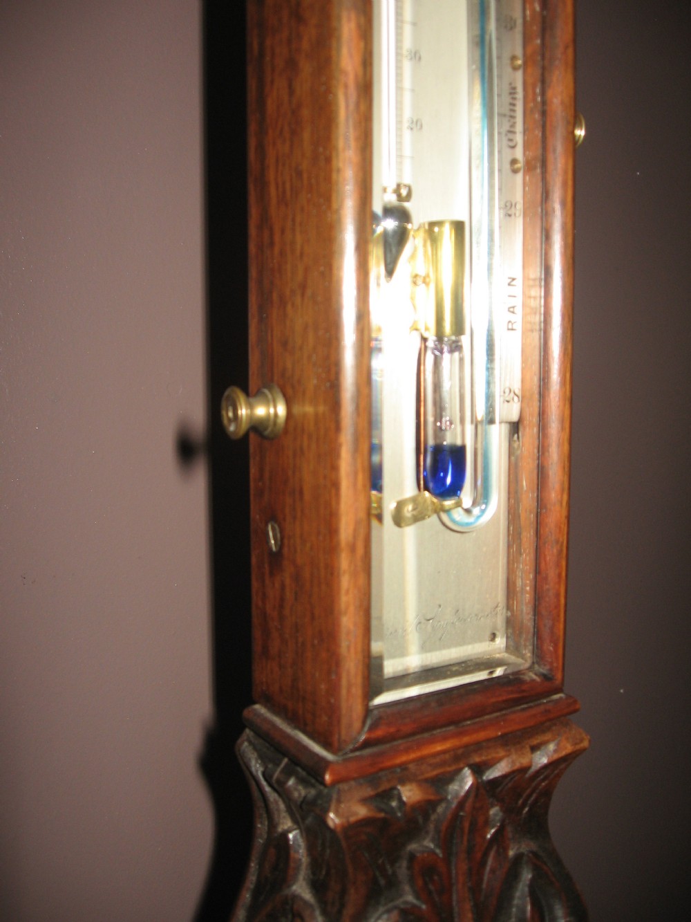Antique rosewood marine/ships barometer with sympiesometer View XII