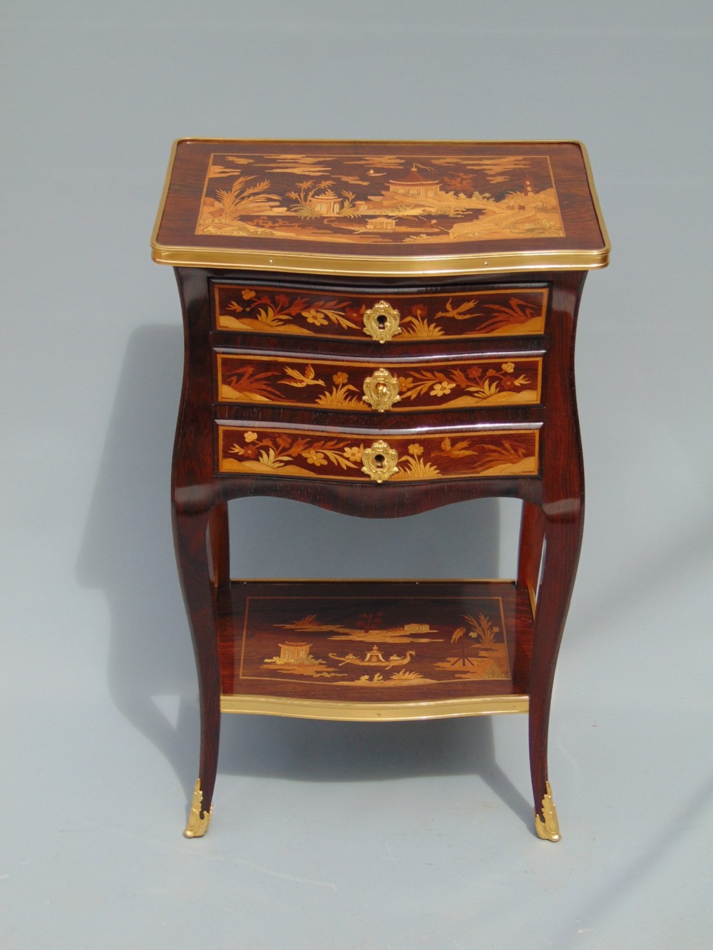 A fine Rosewood marquetry Side Cabinet  View II