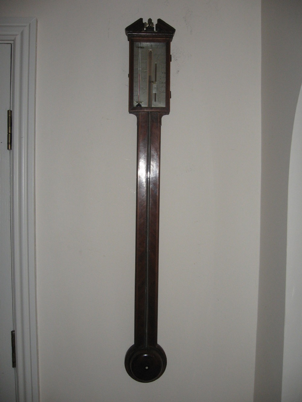 Antique mahogany stick barometer