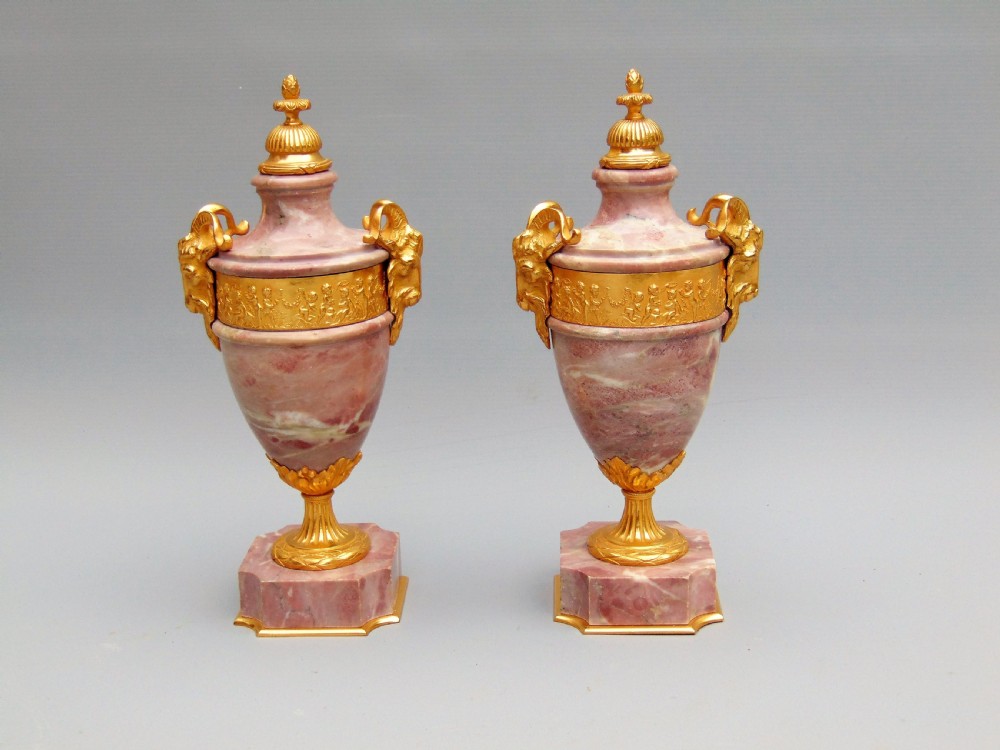 A fine Pair of Marble Cassolettes 