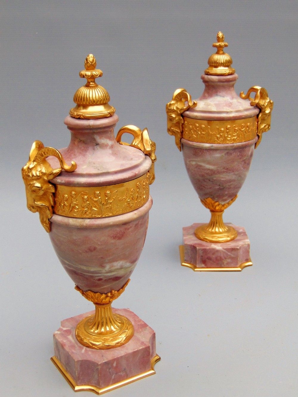A fine Pair of Marble Cassolettes  View II