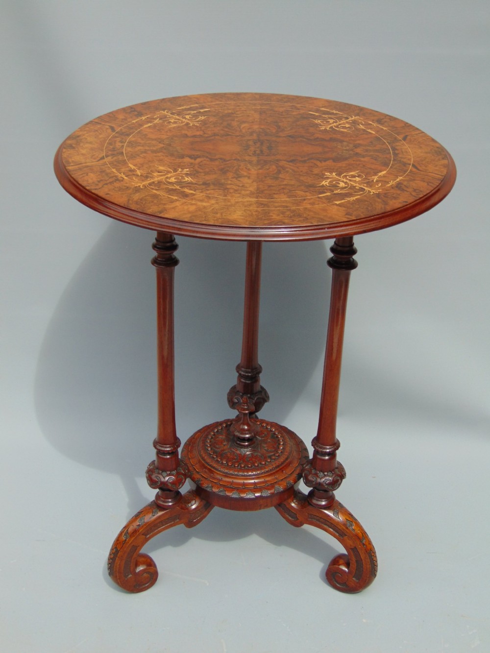 A Burr walnut occasional table 